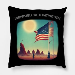 Indivisible with Patriotism Pillow