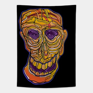 Twisted smiling skull Tapestry