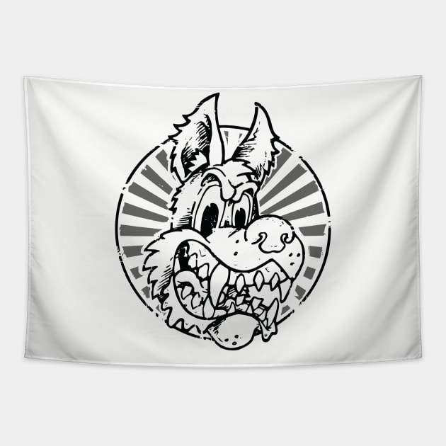 Mad Dog Tapestry by Laughin' Bones