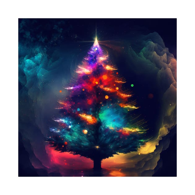 Abstract Christmas Tree by AICreateWorlds