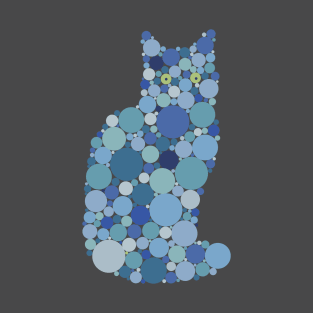 Cat Blue Dots T-Shirt