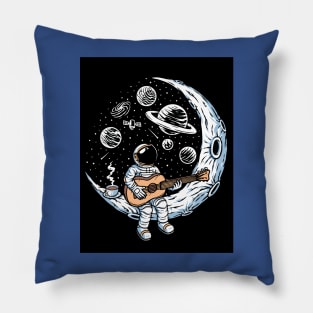 astronaut playing guitar 4 Pillow