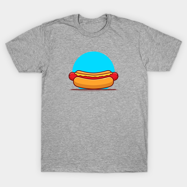 Discover Hotdog Cartoon Vector Icon Illustration (12) - Hotdog - T-Shirt