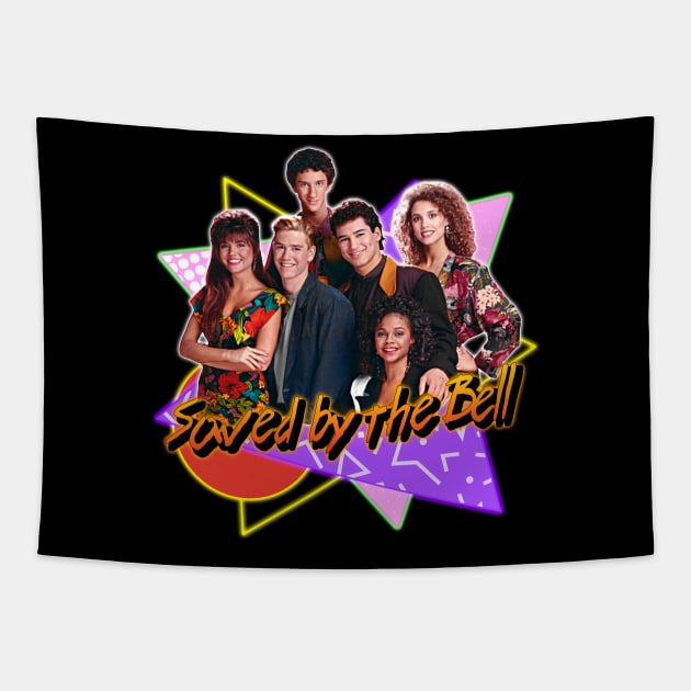 Saved By The Bell // 90s Kid Nostalgia Fan Art Tapestry by darklordpug