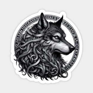 Wolf Fenrir Norse Mythology Viking Warrior Magnet