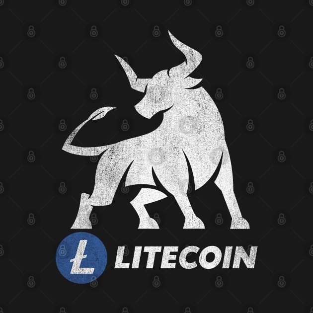 Bull Market Litecoin Lite Coin LTC To The Moon Crypto Token Cryptocurrency Wallet Birthday Gift For Men Women Kids by Thingking About