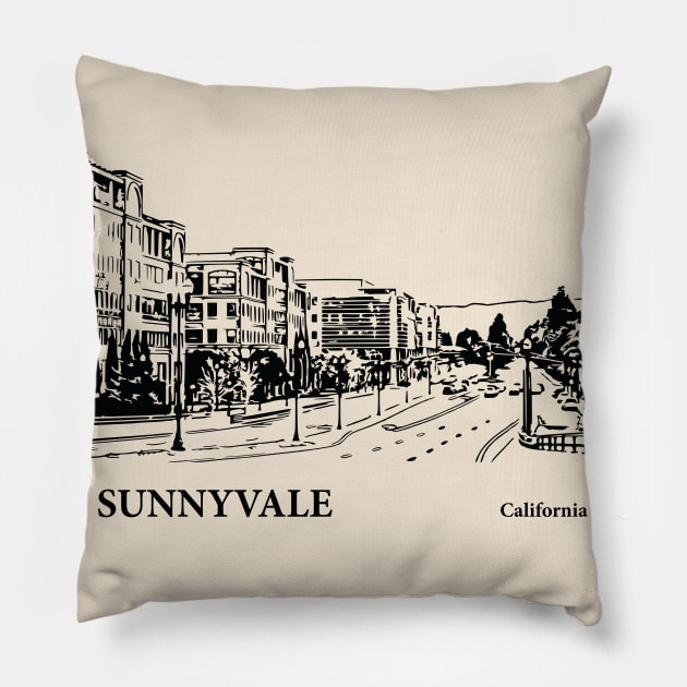 Sunnyvale - California Pillow by Lakeric