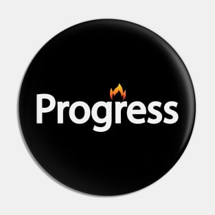 Progress artistic typographic design Pin