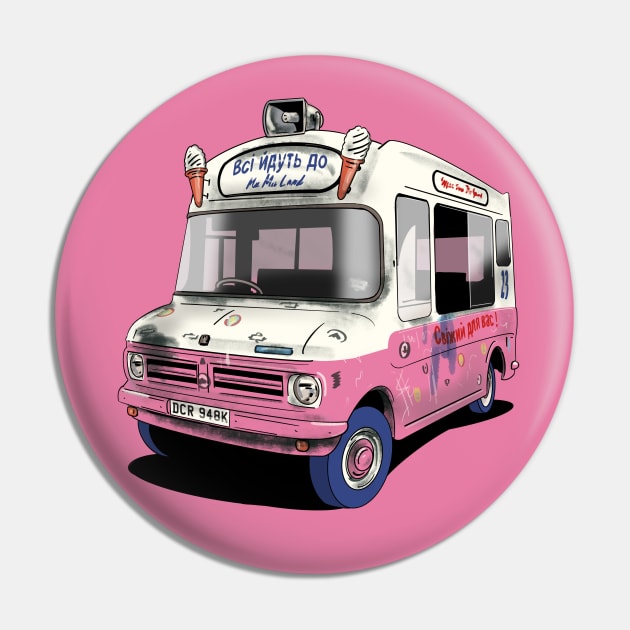 KLF Ice Cream Van Pin by Webazoot