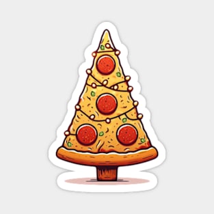 Pizza Slice Christmas Tree Magnet