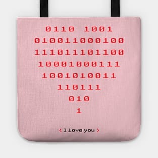 Binary Code I Love You Tote