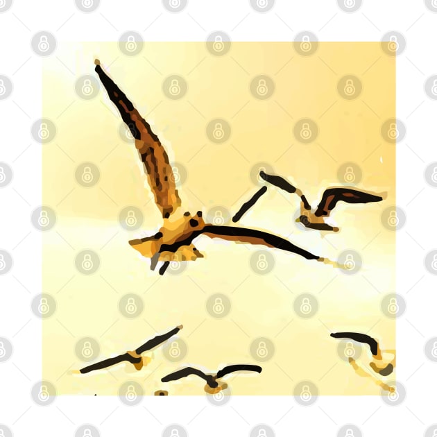 Birds flying in the sky, 2, bird, birds, seagull, seagulls, swan, waterfowl, swan, sky, freedom, summer, spring, nature, by PrintedDreams