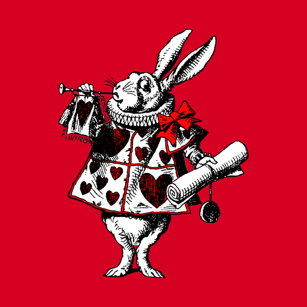 White Rabbit Alice in Wonderland by Pixelchicken