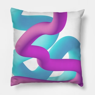 Fluid geometric purple abstract shape worm Pillow