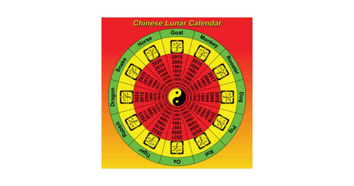 LIMITED EDITION. Exclusive Chinese Lunar Calendar 5 Chinese Lunar