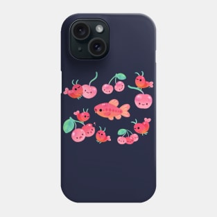 Cherry shrimp and Cherry barb Phone Case