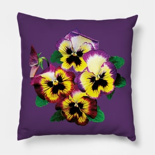 Bunch of Pansies Pillow