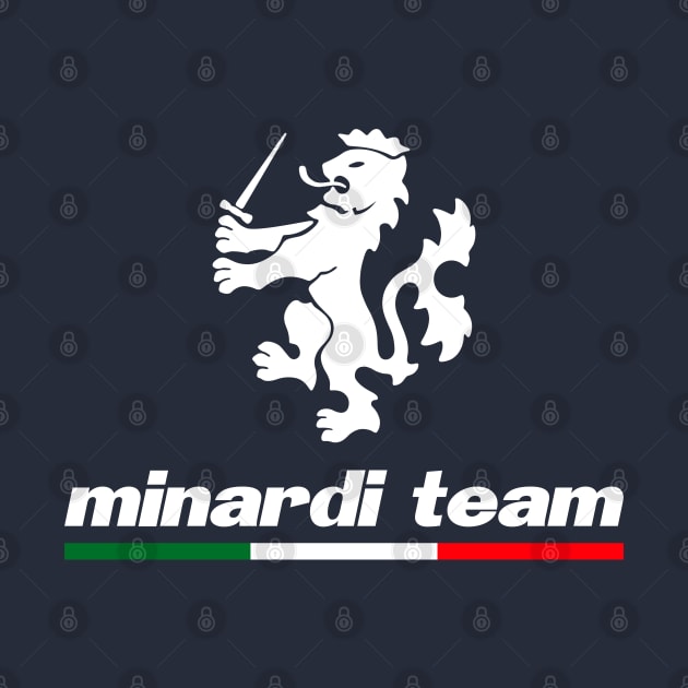 Minardi F-1 Team Vintage Art by San Studios Company