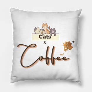 Cats & Coffee Pillow