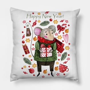 Happy New Year MOUSE Pillow