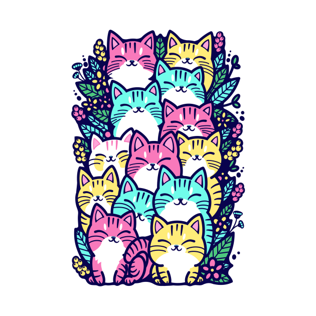 Cute cat's colony by yulia-rb