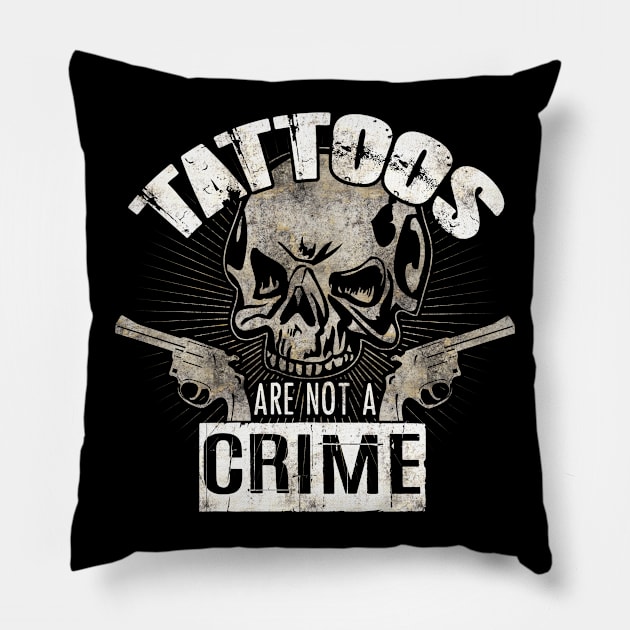 Tattoos are not a crime Pillow by Stoney09