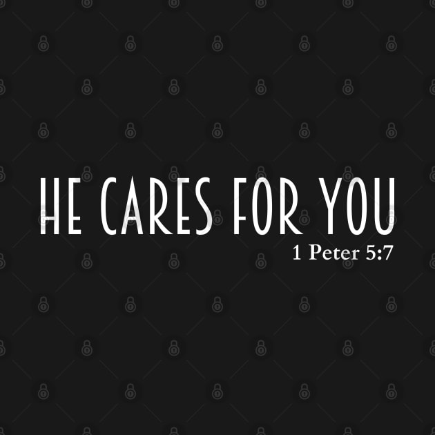 He cares for you 1 Peter 5:7 Christian by HisPromises