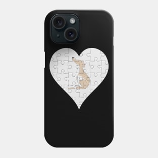 Whippet Heart Jigsaw Pieces Design - Gift for Whippet Lovers Phone Case