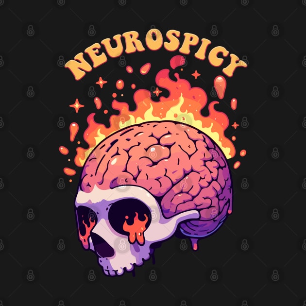 neurospicy drippy skull by hunnydoll