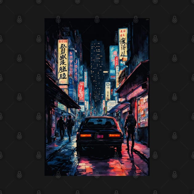 Nightlife in the City by David Kincaid Art