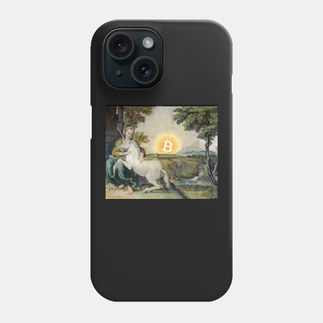 Bitcoin Unicorn Phone Case by phneep