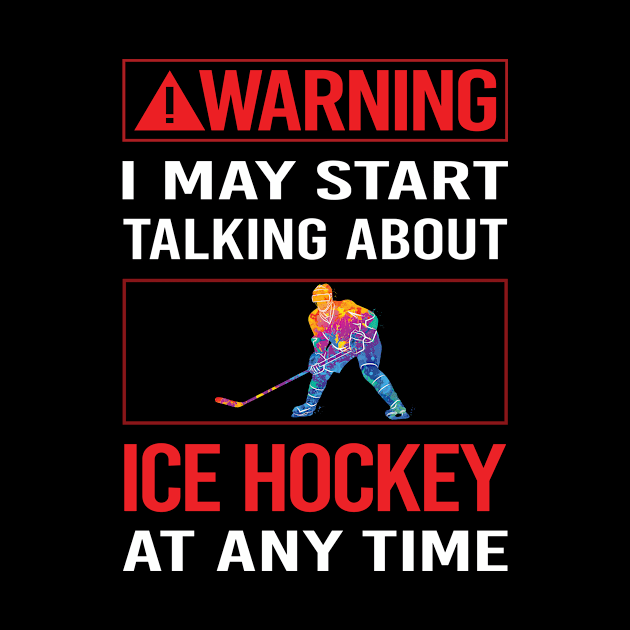Red Warning Ice Hockey by Happy Life