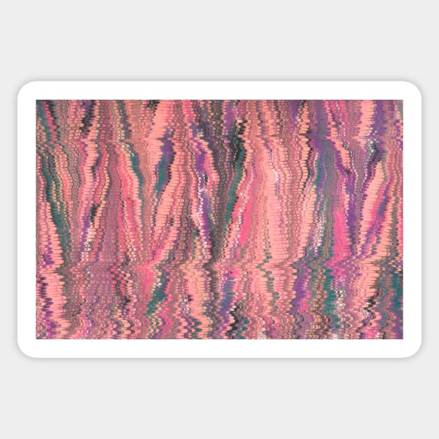 Pink Ripple Pattern - Pink - Sticker | TeePublic