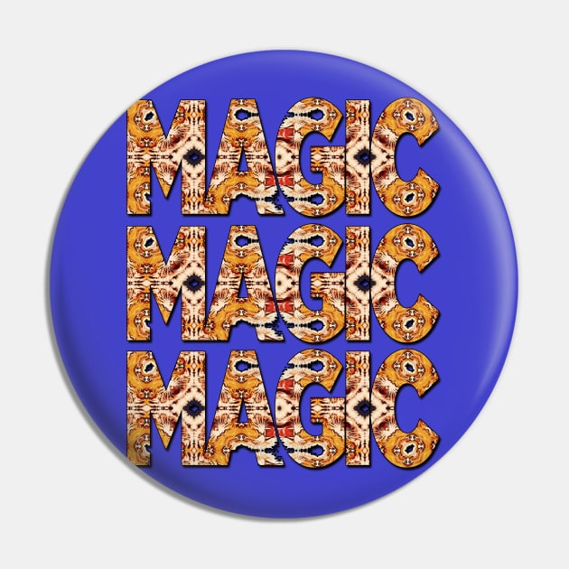 ACID BATH Tiger Magic | Mirror Psychic | Tiger Circus Popart | Vintage Circus Poster Bomb Reimagined | LSD Kaleidoscope Freakshow Pin by Tiger Picasso