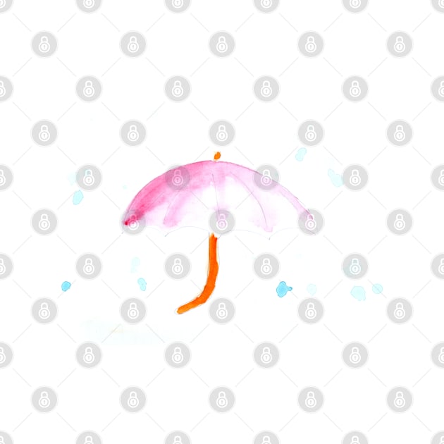umbrella, rain, cute, holiday, Halloween, illustration, watercolor, festive, good mood, autumn, autumn by grafinya