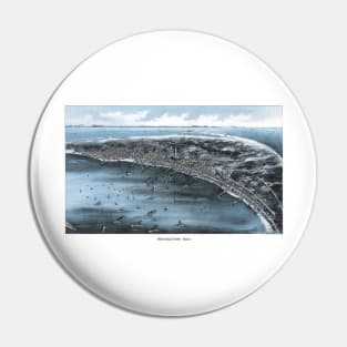 PROVINCETOWN MASSACHUSETTS city old map Pin