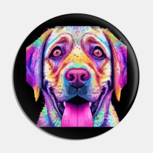 Adorable Labrador Retriever Psychedelic Trippy Art Piece Pin