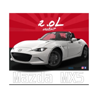 Mazda MX5 ND White T-Shirt