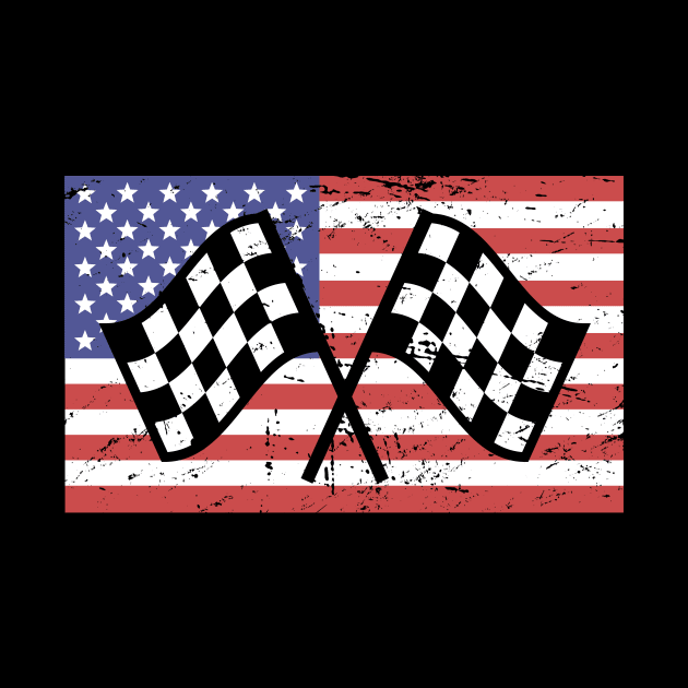 American Flag | Race Car Racing Gift by MeatMan