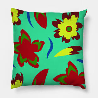 pattern with flowers and leaves Pillow