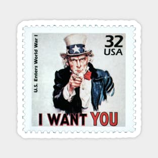 Uncle Sam "I Want You" Postage Stamp Magnet