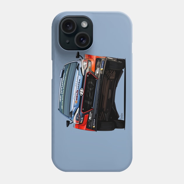 Hyundai i20 WRC Phone Case by Mario Ramos Rally Art