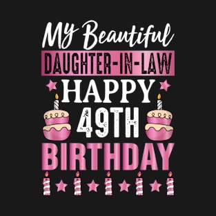 Happy 49th Birthday Daughter in Law T-Shirt