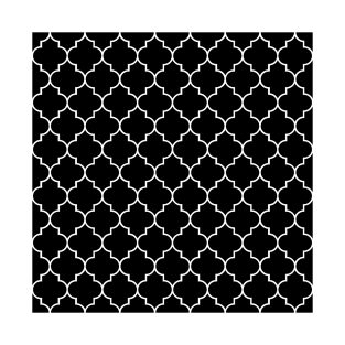 Black And White Latticework, Quatrefoil, Trellis T-Shirt