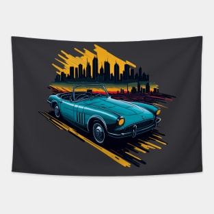 Triumph Spitfire Vintage Car Art Tapestry