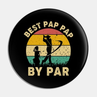 Vintage Best Pap Pap By Par Funny Golfing Golf Player Gift Pin