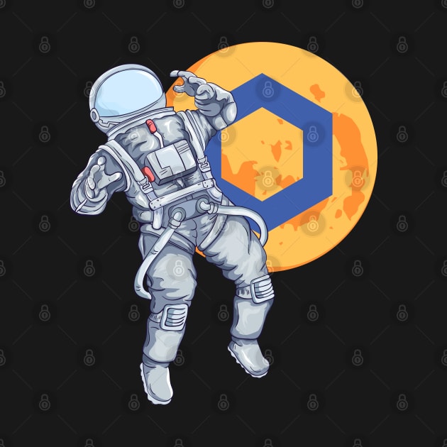 Chainlink Cryptocurrency Astronaut by BitcoinSweatshirts