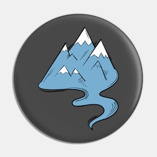 Mountains Art Pin