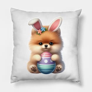 Easter Pomeranian Dog Pillow