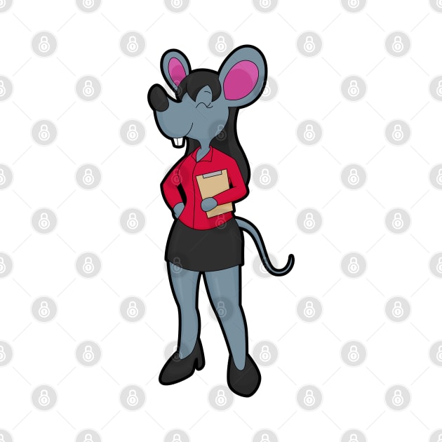 Mouse as Secretary with Notepad by Markus Schnabel